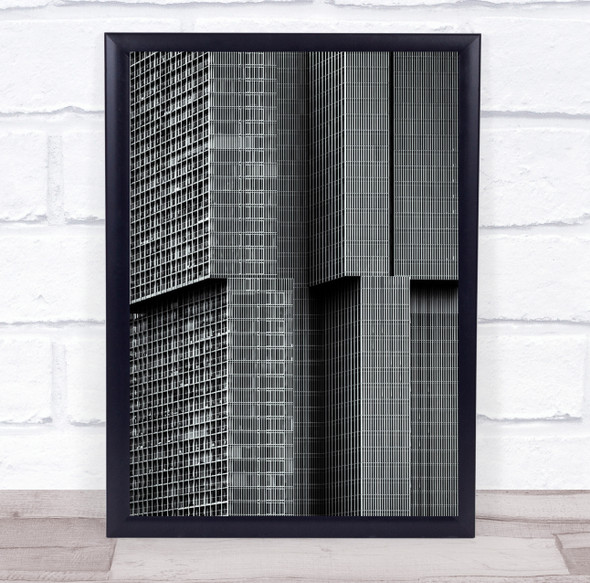 Rotterdam Netherlands Facade Lines Architecture Abstract Black & White Print