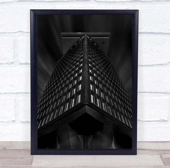 Architecture Lines Black White Creative Edit Building Low-Key Wall Art Print