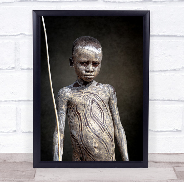 Documentary Boy Kid Child Body Paint Painting Painted African Wall Art Print