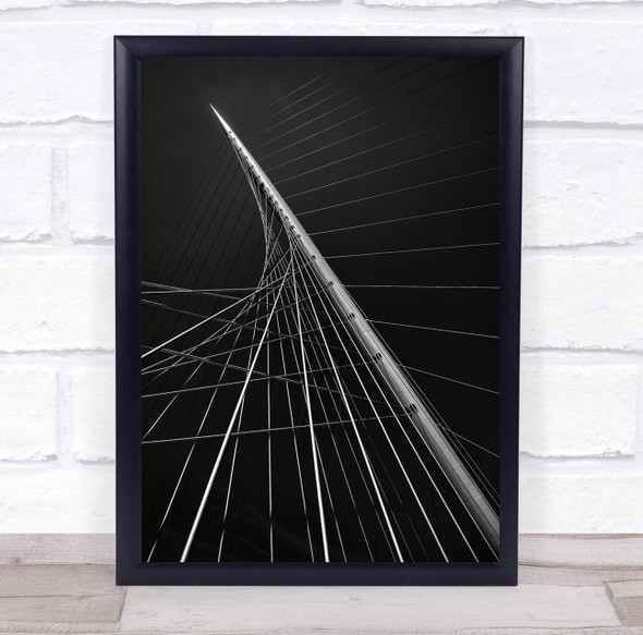 Hoofddorp Netherlands Bridge Strings Geometry Shapes Santiago Wall Art Print