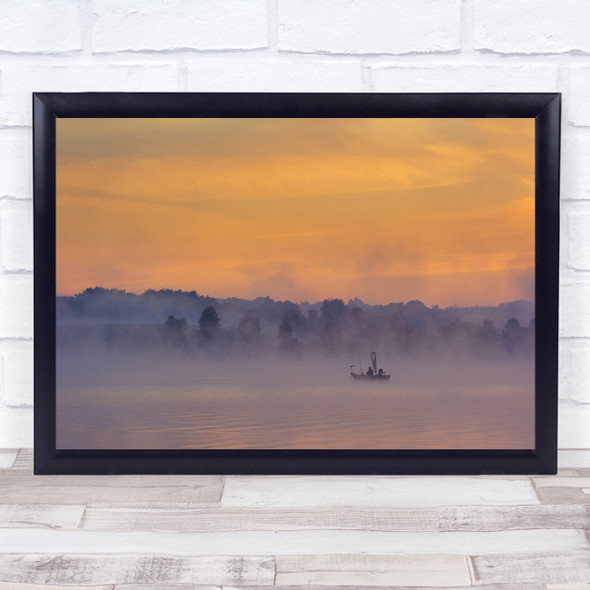 Marsh Creek Pennsylvania Sunrise Morning Lighting Foggy Misty Wall Art Print