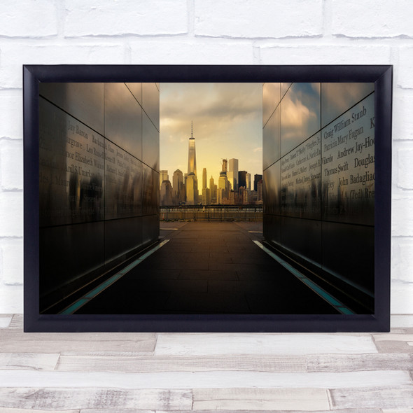 Perspective New York Tower One World Trade Centre Gold Golden Wall Art Print