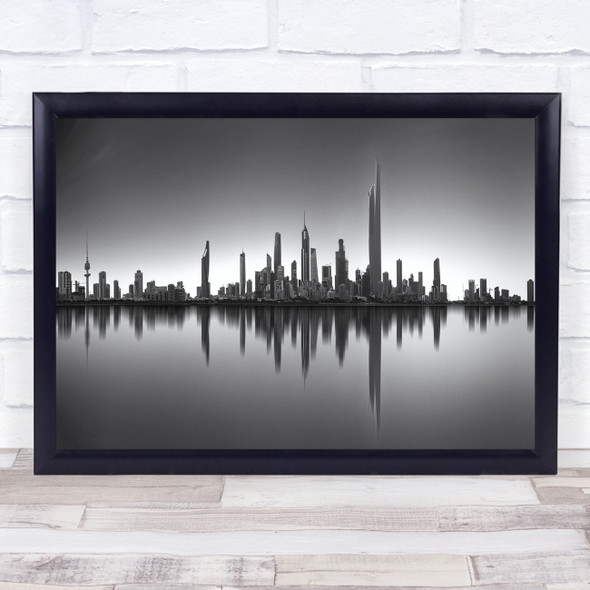 Architecture Cityscape Skyline Urban reflection City Metropolis Black Print