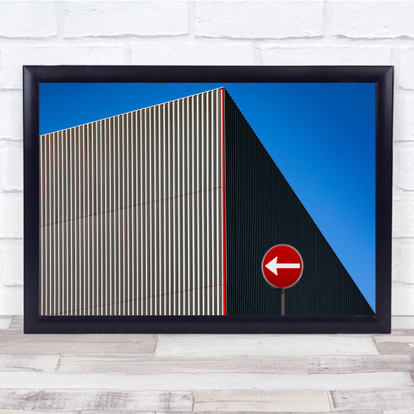 Abstract Architecture Building Industrial Lines Colors Arrow Wall Art Print