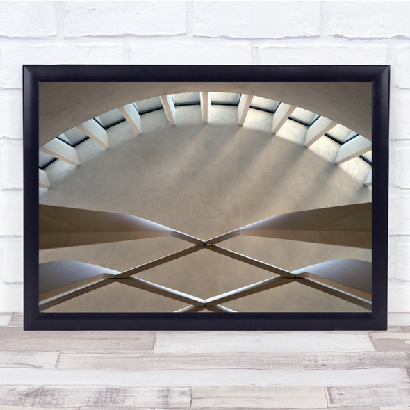 Arc Roor Beams Trusses Oxfordshire Uk Ceiling United Kingdom Wall Art Print