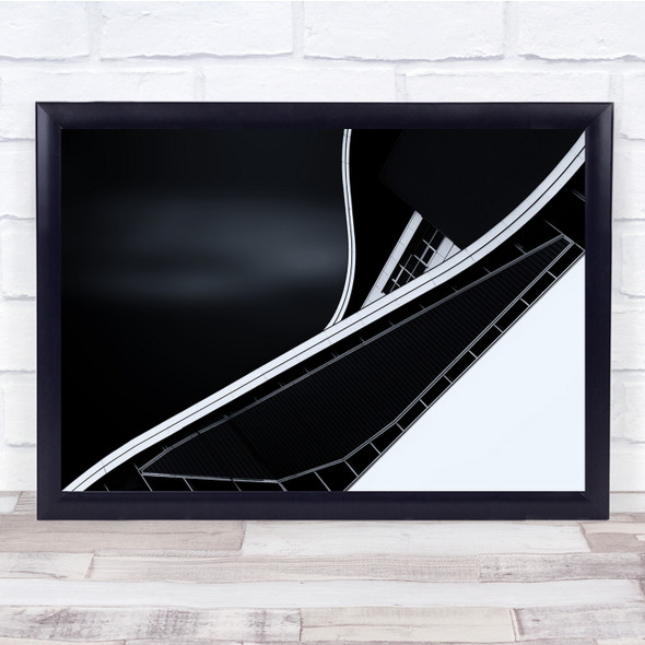 Architecture Abstract Contrast Geometry Shapes Black & White Wall Art Print