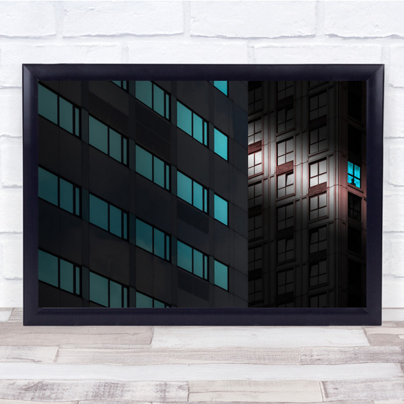 Architecture Abstract Windows City Person Silhouette Hvmaart Wall Art Print
