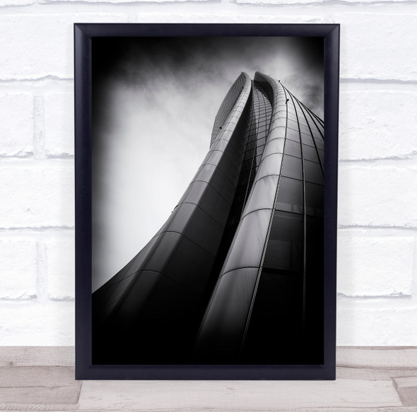 Architecture curved Creative Edit Conceptual black and white Wall Art Print