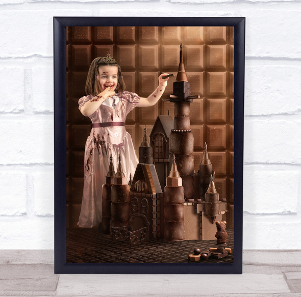 Castle Child Childhood Chocolate Costume Dress Fantasy Funny Wall Art Print