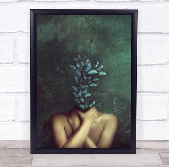 Creative Edit Butterflies Butterfly Hands Surreal Surrealism Wall Art Print