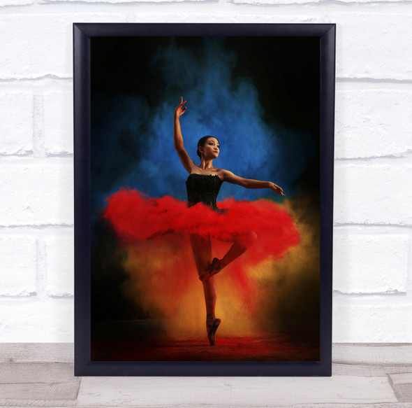 Dancer Dance Dancing Creative Edit Performance Colour Colors Wall Art Print