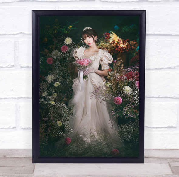 Portrait Flower Flowers Flora Floral Botanical Bride Wedding Wall Art Print