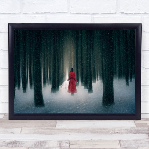 Red Riding Hood Fantasy Fairy Tale Story Creative Edit Panorama tree Print