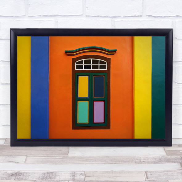 Singapore Little India Window Facade colourful Abstract Architecture Print