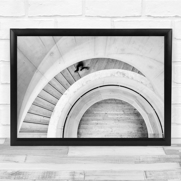 Architecture Arc Motion Monochrome silhouette Black & White Wall Art Print