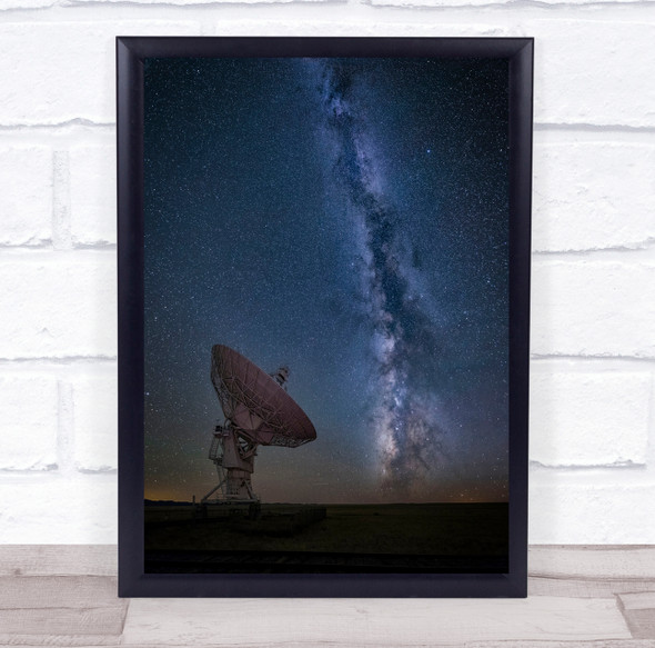 Array Astro Nightsky Antenna Milky Way New Mexico Satellite Wall Art Print