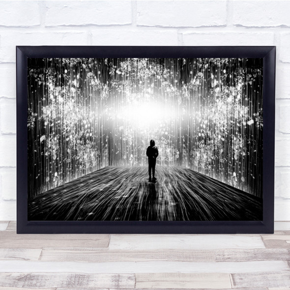 Black & White Mood Light Shadow Room Art Captured In A Room Wall Art Print