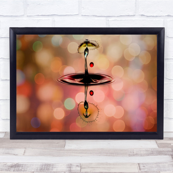 Macro Waterdrops Splash Tone Still Life Drop Droplet Ripple Wall Art Print