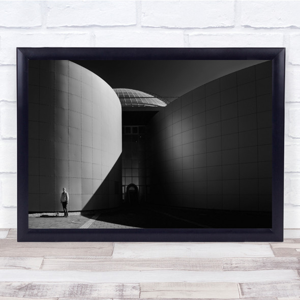 Silo Silos Industry Industrial Grid Street Architecture Man Wall Art Print