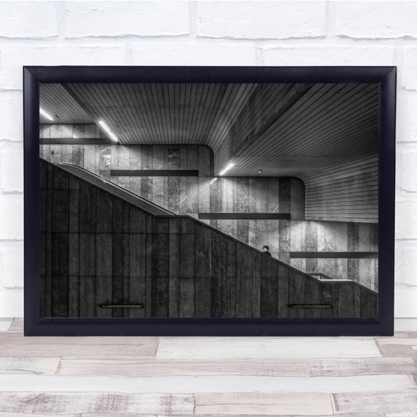 Staircase Underground Station Munich Escalator Stairs Metro Wall Art Print