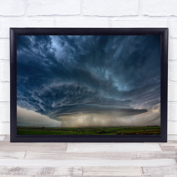 Storm Thunderstorm Supercell Weather Landscape Hail Montana Wall Art Print