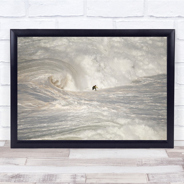 Surf Surfer Surfing Board Action Wave Waves Crash Explosion Wall Art Print