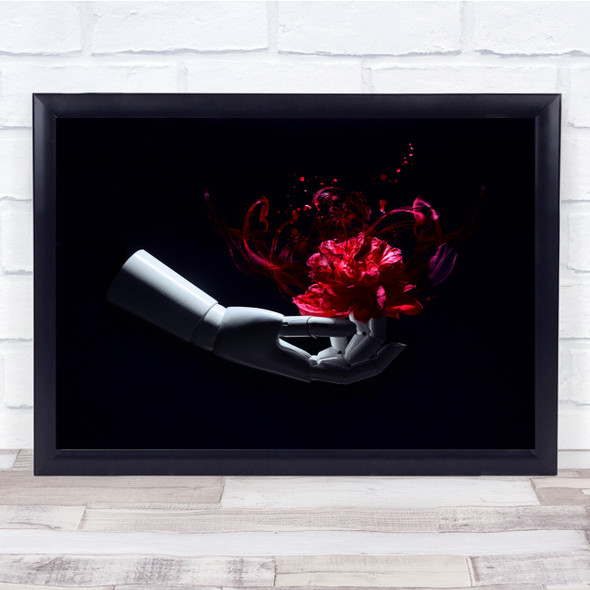 Conceptual Fine art Creative Still life Red Selective colour Flower Print