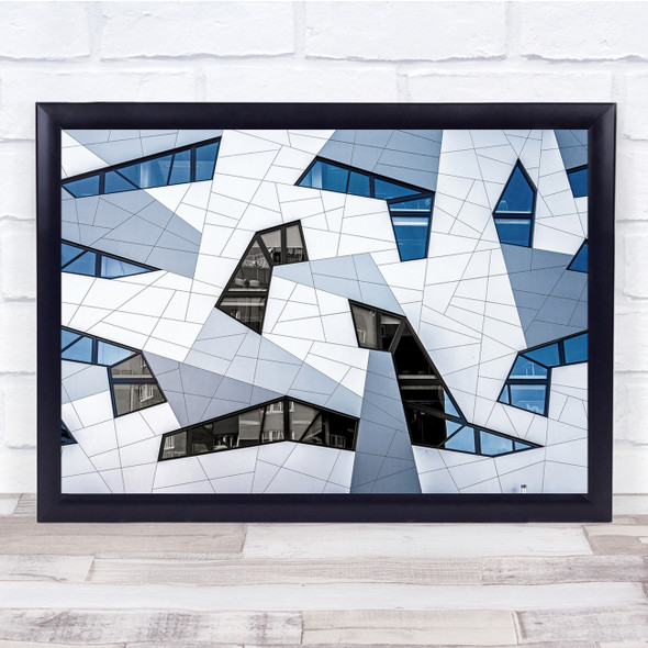 Abstract Creative Edit Facade Wall Geometry Shapes Windows Wall Art Print