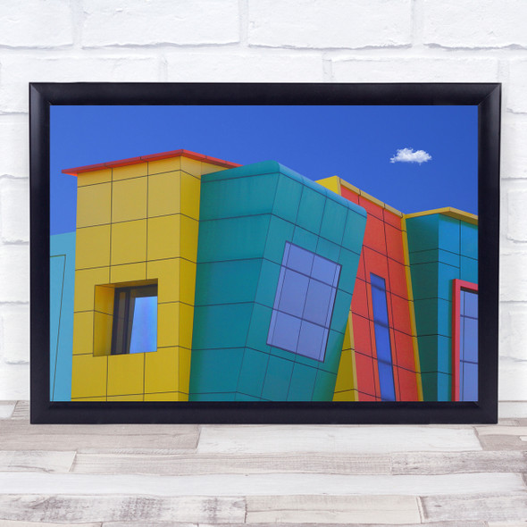 Architecture Grid Lines Colors Colours Colourful Colourful Wall Art Print