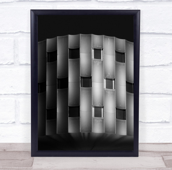 Architecture Lines Abstract Windows Black White Curves And Wall Art Print