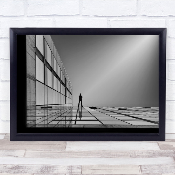 Conceptual Architecture Belgium Brussels Silhouette Figure Wall Art Print