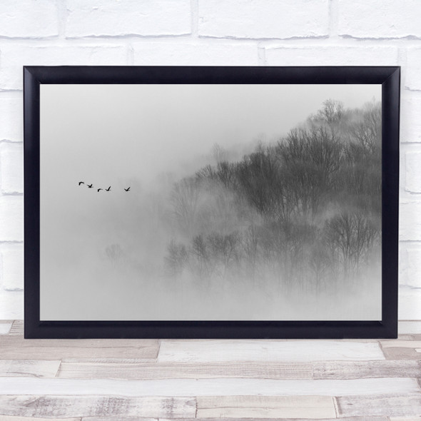 Early Spring Mist Misty Foggy Migration Landscape Fog Haze Wall Art Print