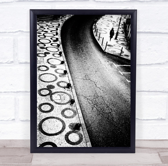 Empty Houses Rui Correia Black White Street Analog circles Wall Art Print