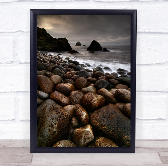 Landscape Beach Coast Coastal Shore Shoreline Cliff Cliffs Wall Art Print