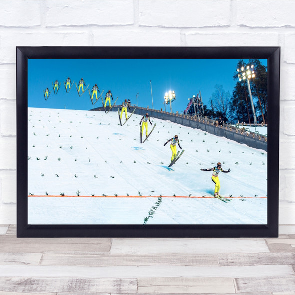 Sequence Puijo Kuopio Finland Sports Ski Jump Jumping Leap Wall Art Print