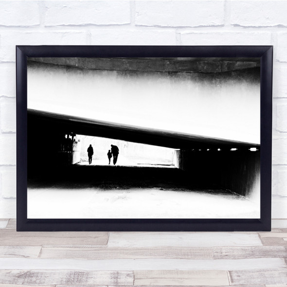 Silhouette Framed Architecture Dark Timisoara Shadow Light Wall Art Print