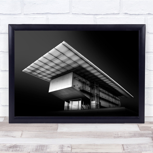 Torino Italy Museum Art Black & White Architecture Pattern Wall Art Print