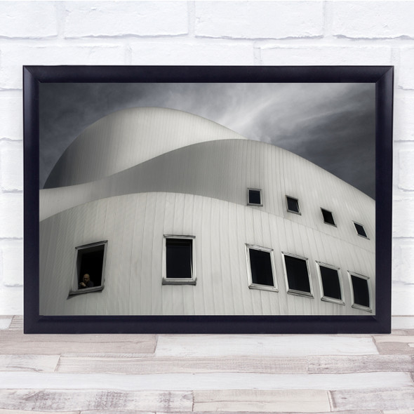 Wall Smoker Dusseldorf Germany Architecture Facade Smoking Wall Art Print