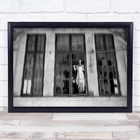 Window Portrait Broken Abandoned Forgotten Torn Worn Decay Wall Art Print