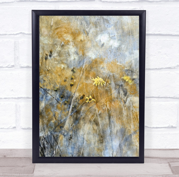 Yellow Flower Flowers Flora Floral Creative Edit Botanical Wall Art Print