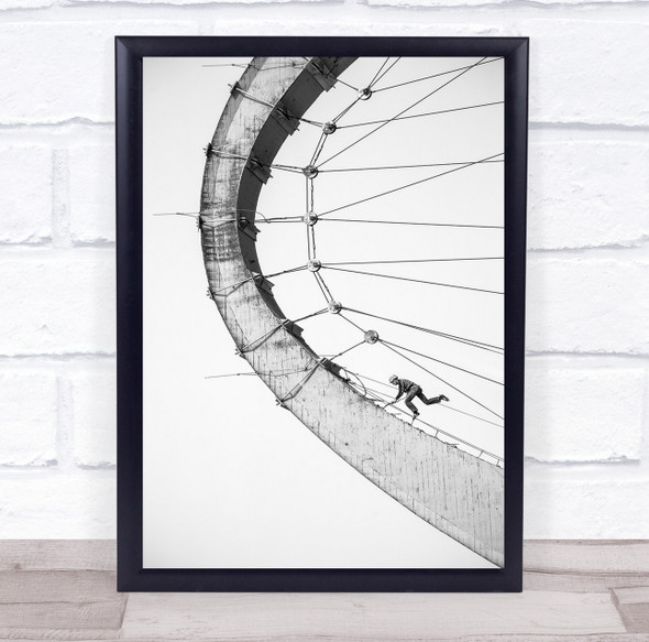 Climb Climber Climbing Helmet Black & White Arch Concrete Abstract Print