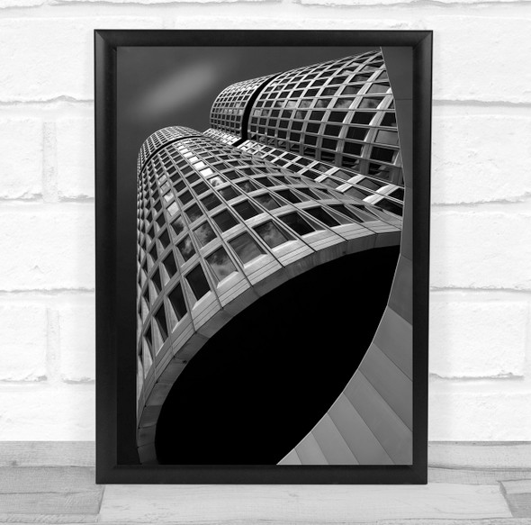 Perspective Architecture Pov Black & White Tower Towers Skyscraper Print