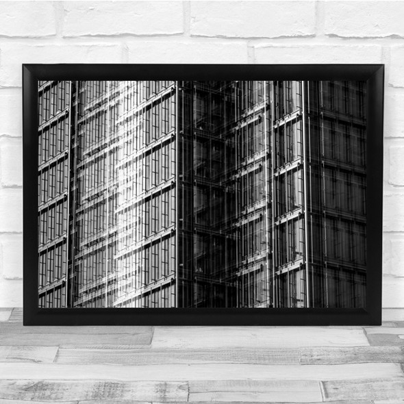 Abstract Architecture Lines Black & White Geometry Shapes Wall Art Print