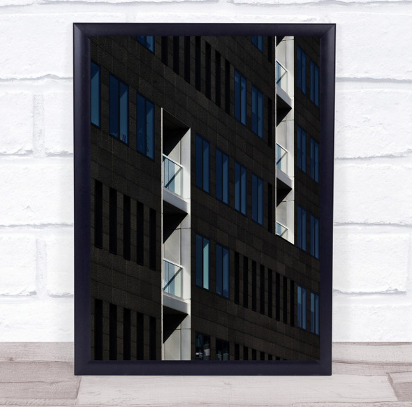 Architecture Abstract Facade Balcony Wall Shapes Geometry Wall Art Print