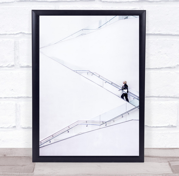 Architecture White Leisure Museum Ashmolean stairs Street Wall Art Print