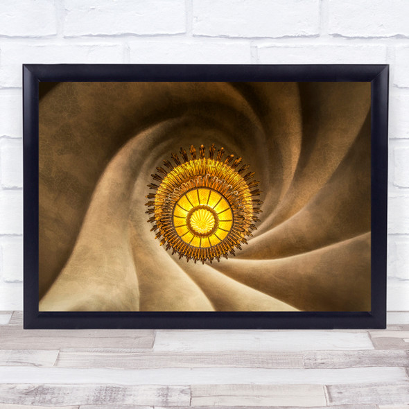 Barcelona Spain Gaudi Design Lamp Casa Battlo Twirl Swirl Wall Art Print