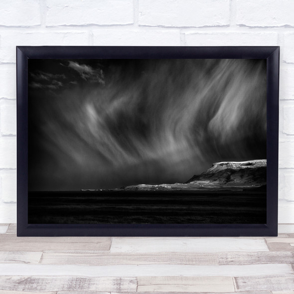 Dark Low Key Low-Key Landscape Sky Weather Snowstorm Snow Wall Art Print