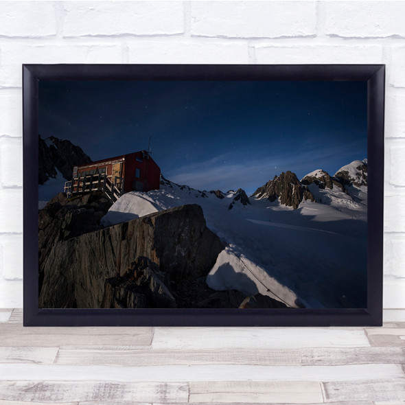 Fox Glacier New Zealand Mountains Alpine Mountains Nights Wall Art Print