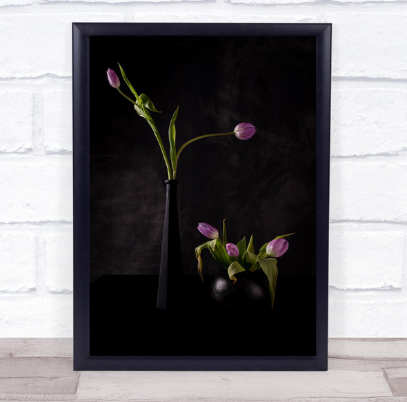 Tulips Still Life Tulip Flower Flowers Vase Vases Bouquet Wall Art Print