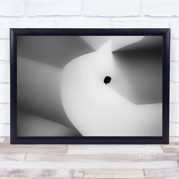 Architecture Jeroenvandewiel Abstract Black white Stairs Wall Art Print